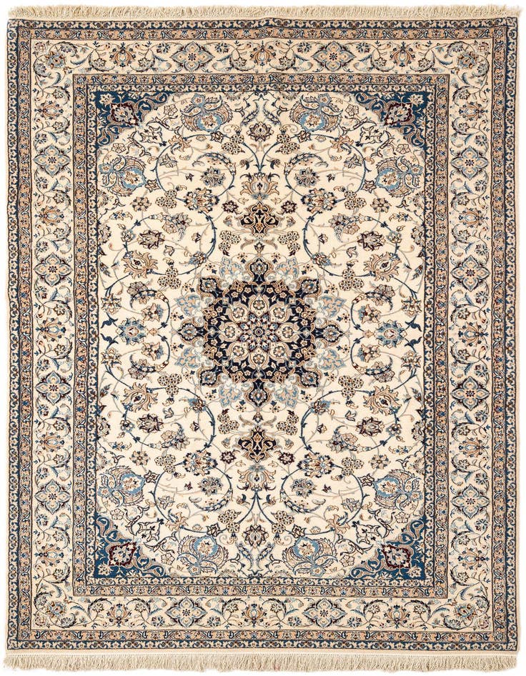 Detail image of 5' 1 x 8' 4 Hand Knotted Nain Rug