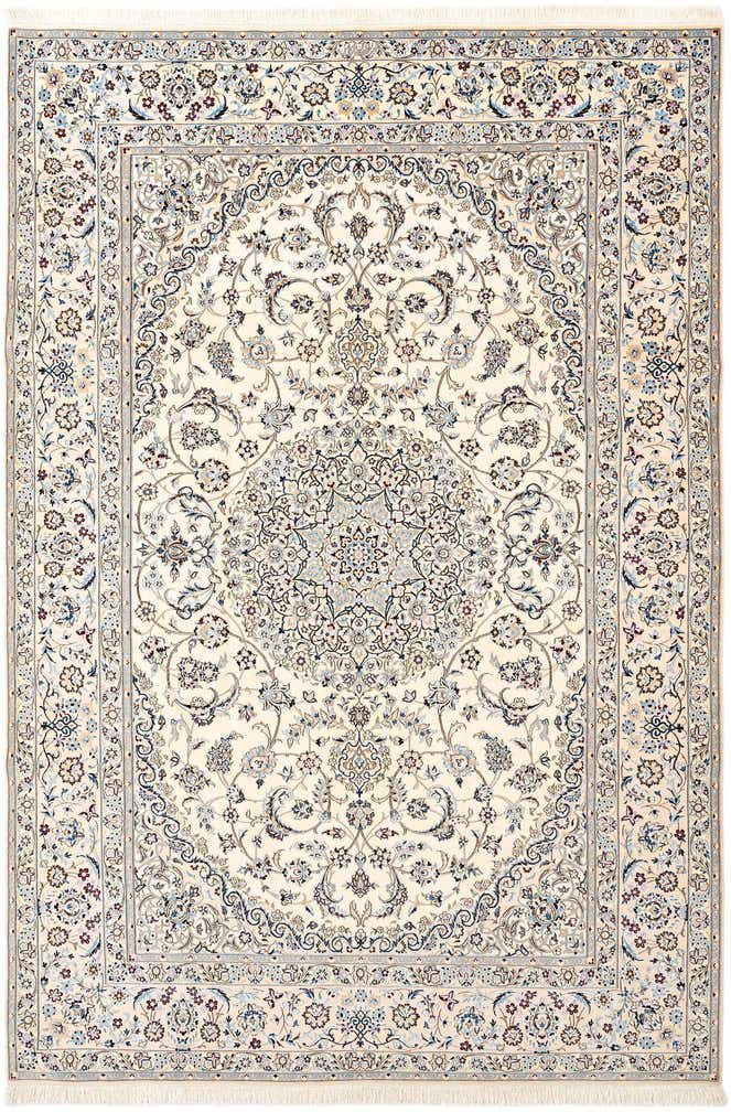 6' 11 x 10' 2 Hand Knotted Nain Rug