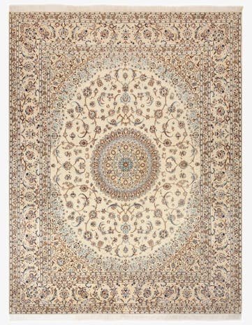 6' 9 x 8' 9 Hand Knotted Nain Persian Rug