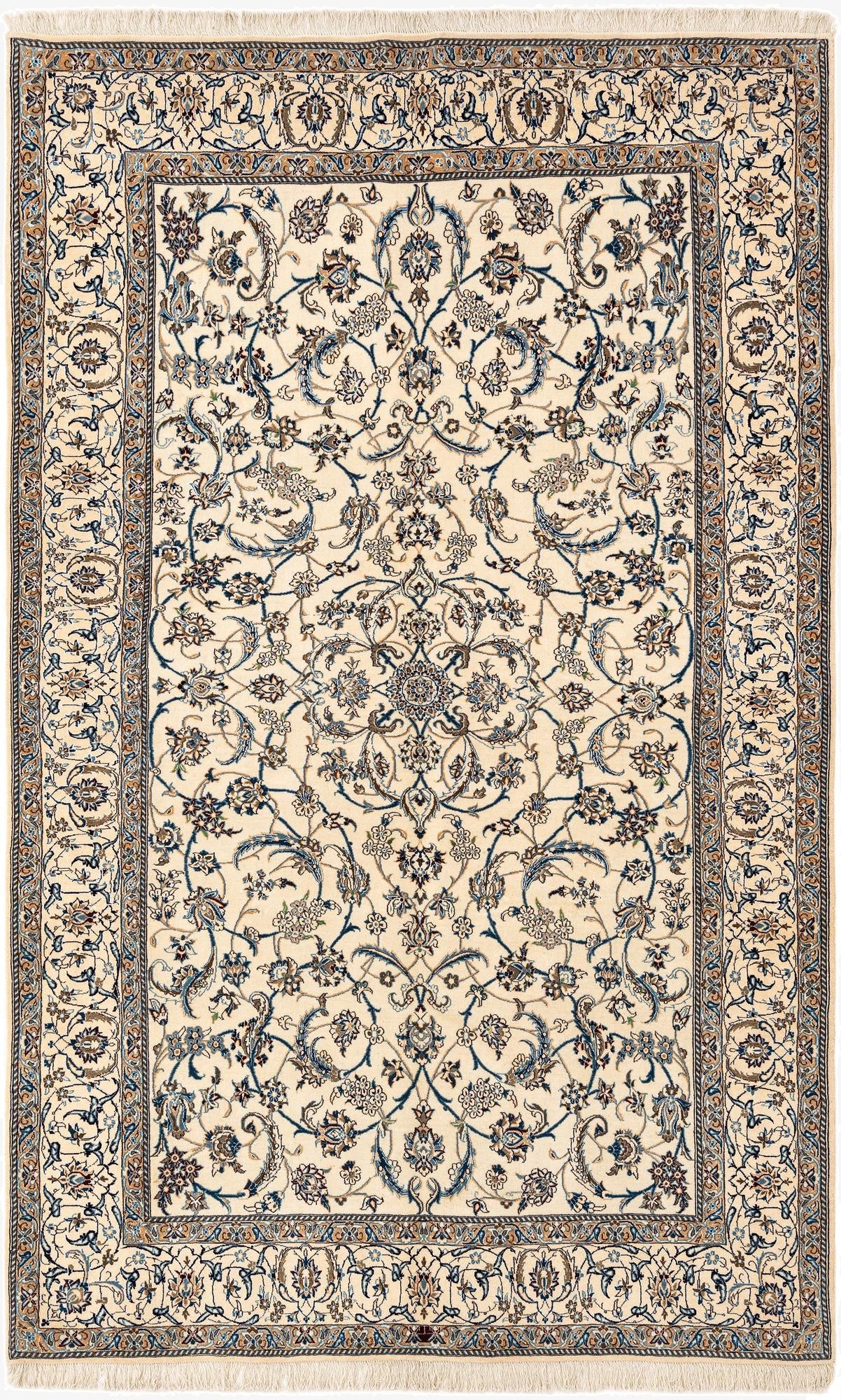5' 7 x 8' 7  Hand Knotted Nain Rug