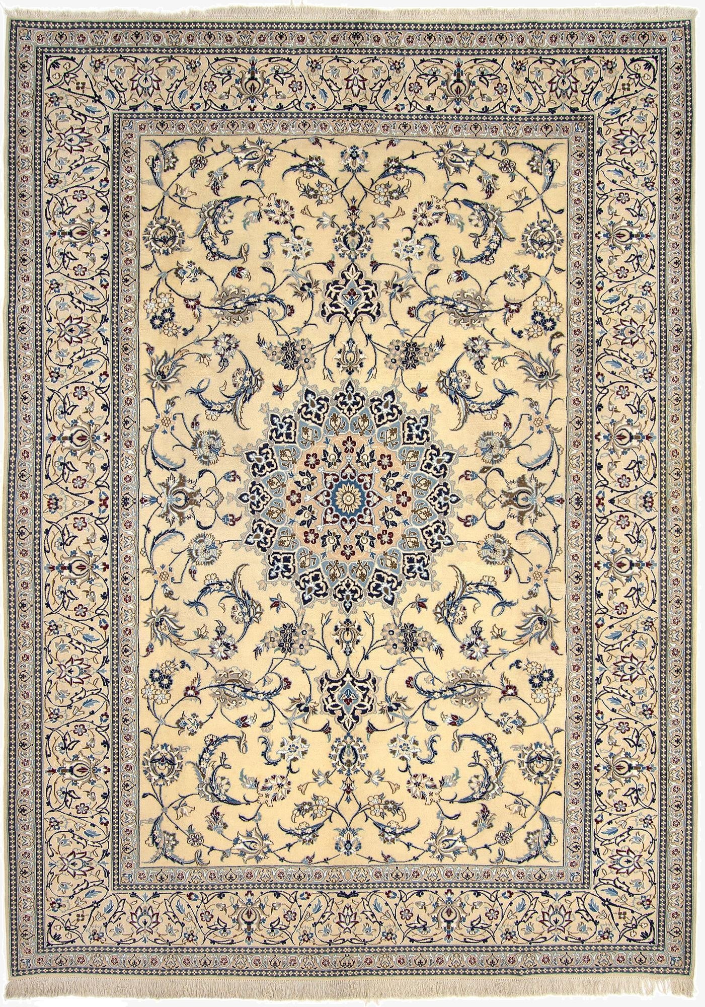 8' 2 x 11' 1  Hand Knotted Nain Persian Rug