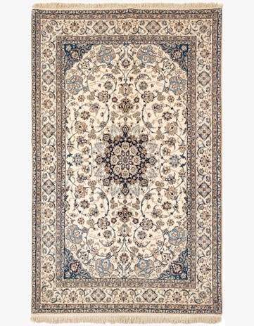 5' 1 x 8' 4 Hand Knotted Nain Rug