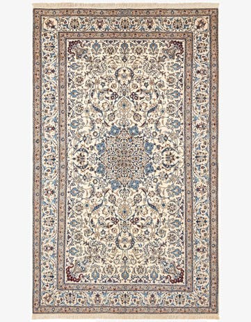 5' 3 x 8' 8 Hand Knotted Nain Rug