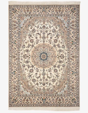 5' 6 x 8' 1 Hand Knotted Nain Persian Rug