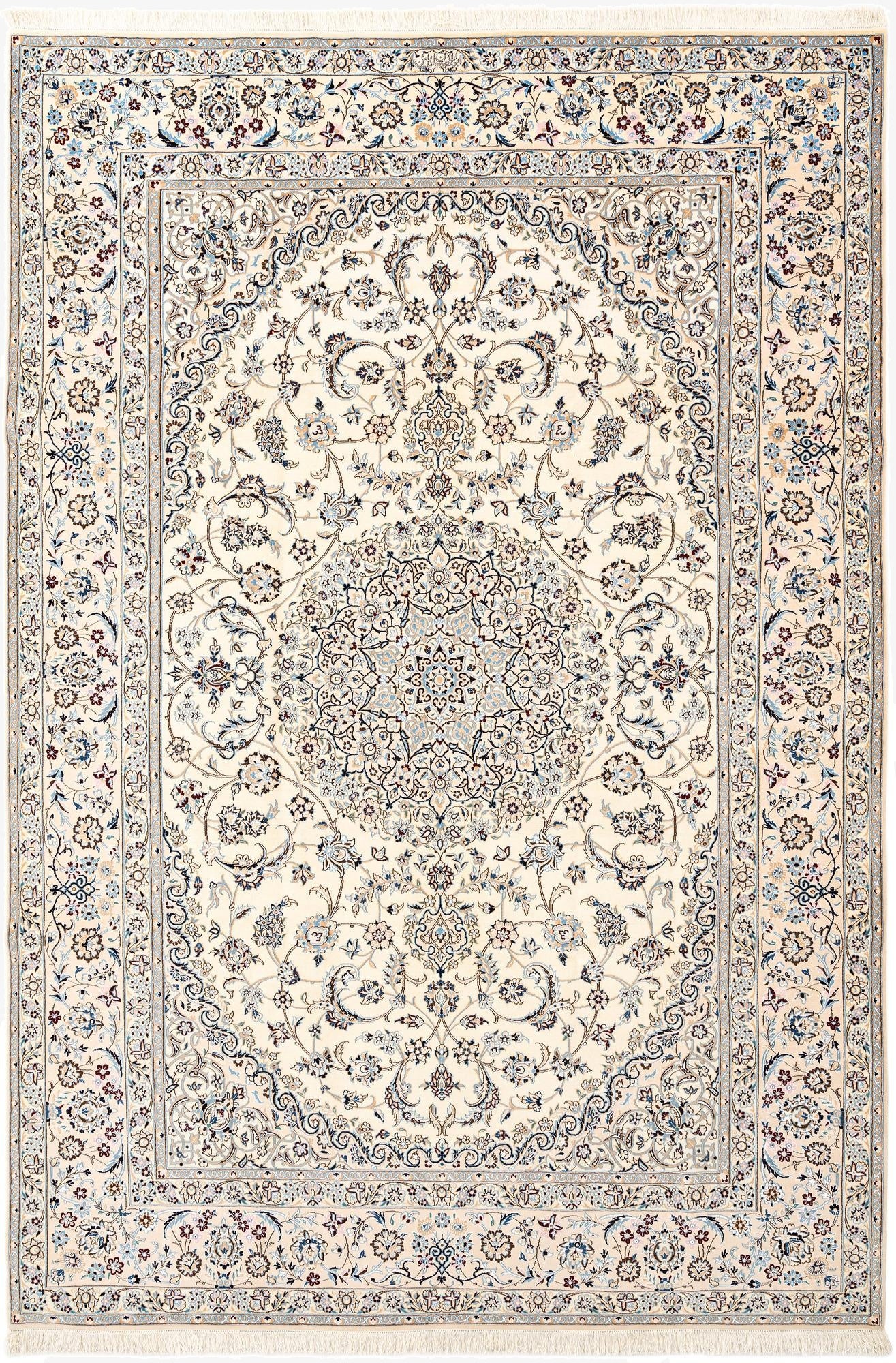 6' 11 x 10' 2  Hand Knotted Nain Rug