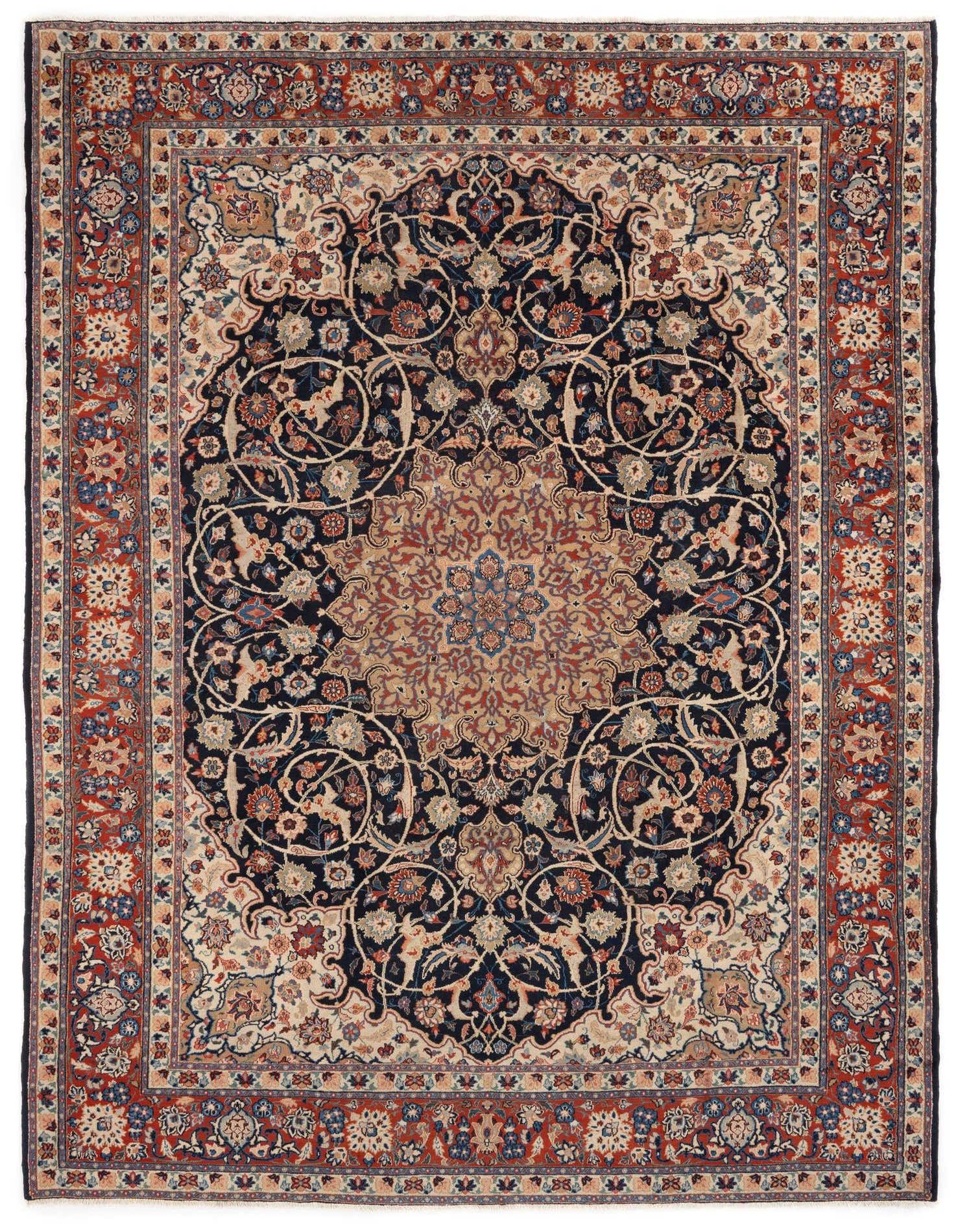 8' 5 x 11' 9 Hand Knotted Najafabad Persian Wool Rug