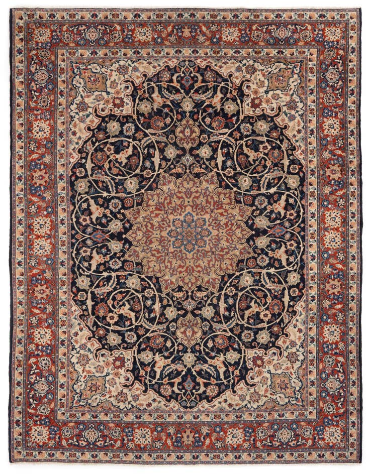 Detail image of 8' 5 x 11' 9 Hand Knotted Najafabad Persian Wool Rug