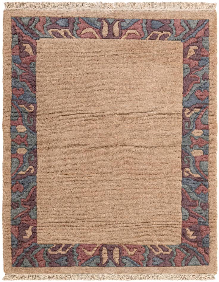 Detail image of 3' 11 x 5' 9 Hand Knotted Nepal Wool Rug