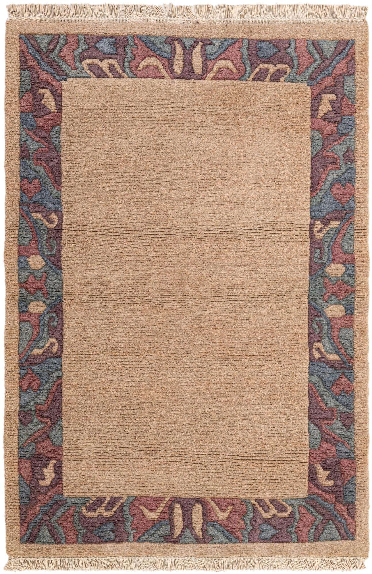 3' 11 x 5' 9 Hand Knotted Nepal Wool Rug