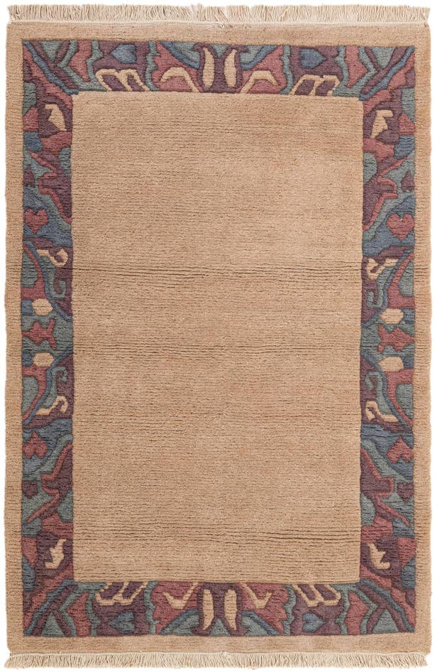 Detail image of 3' 11 x 5' 9 Hand Knotted Nepal Wool Rug