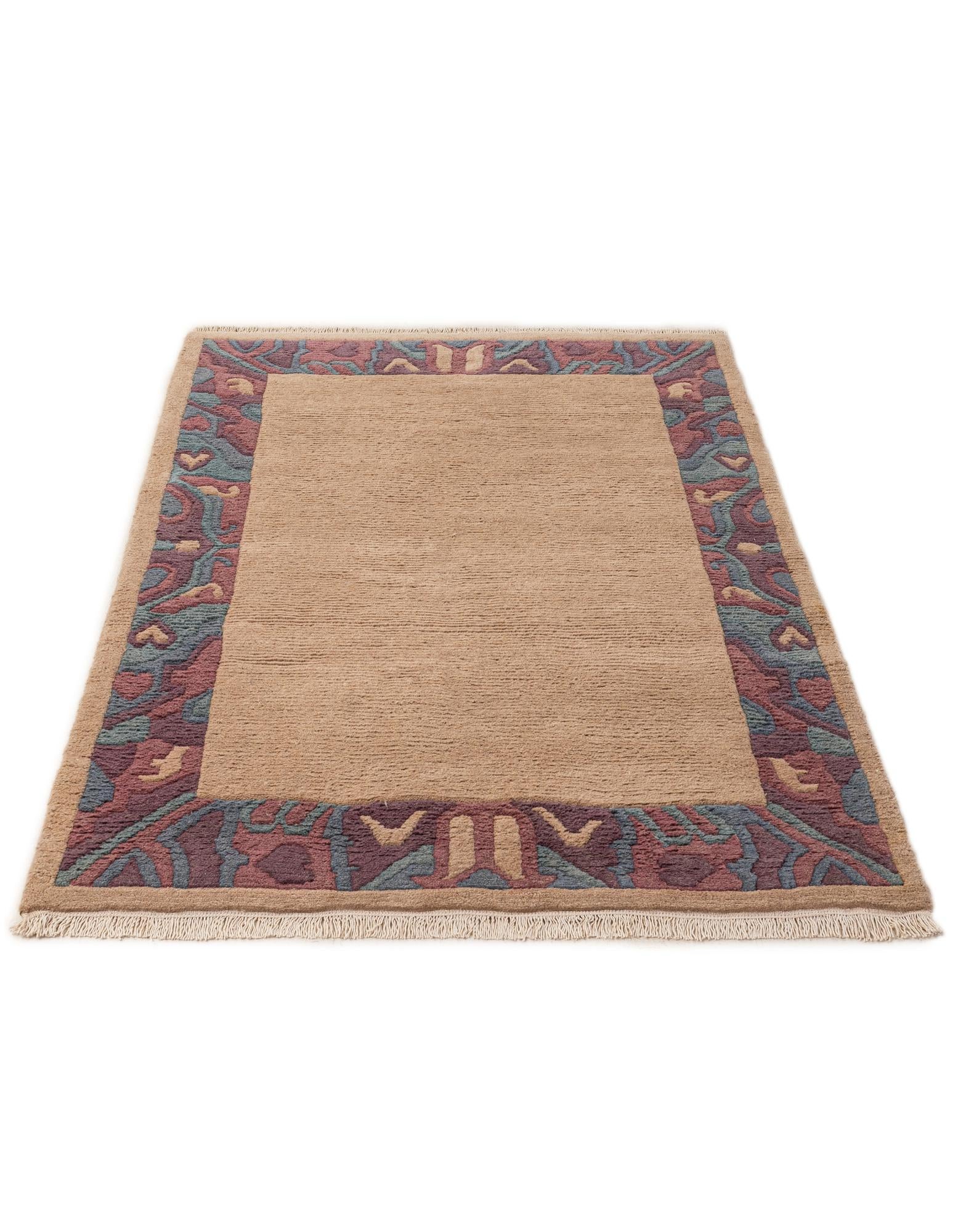 4' x 5' 9 Hand Knotted Nepal Wool Rug