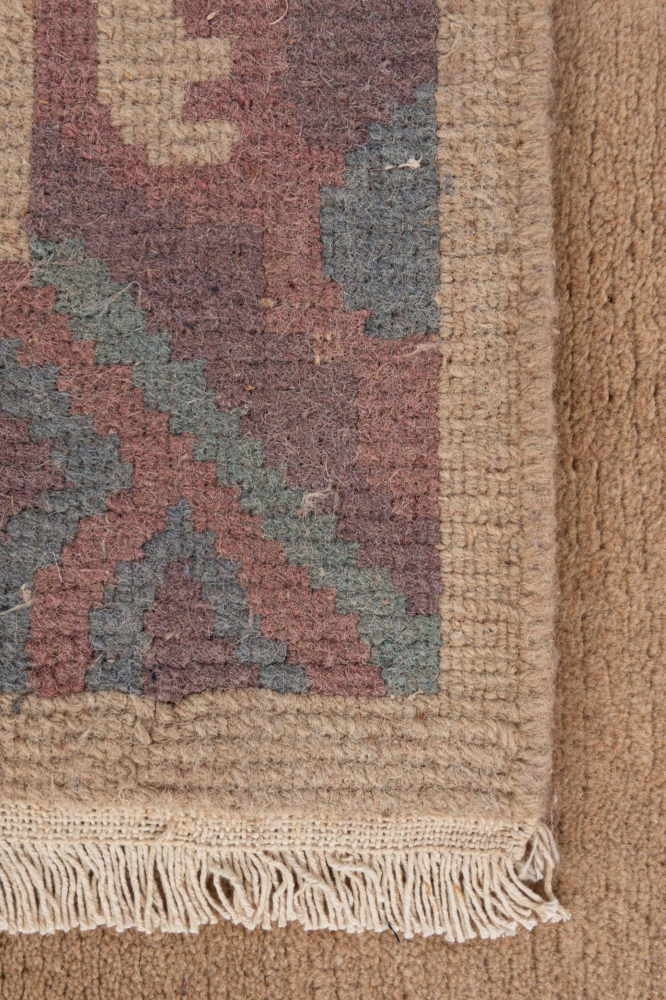 4' x 5' 9 Hand Knotted Nepal Wool Rug