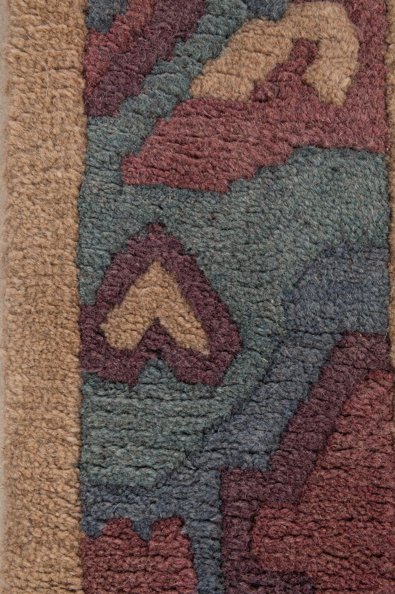 4' x 5' 9 Hand Knotted Nepal Wool Rug