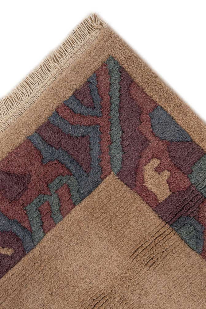 4' x 5' 9 Hand Knotted Nepal Wool Rug
