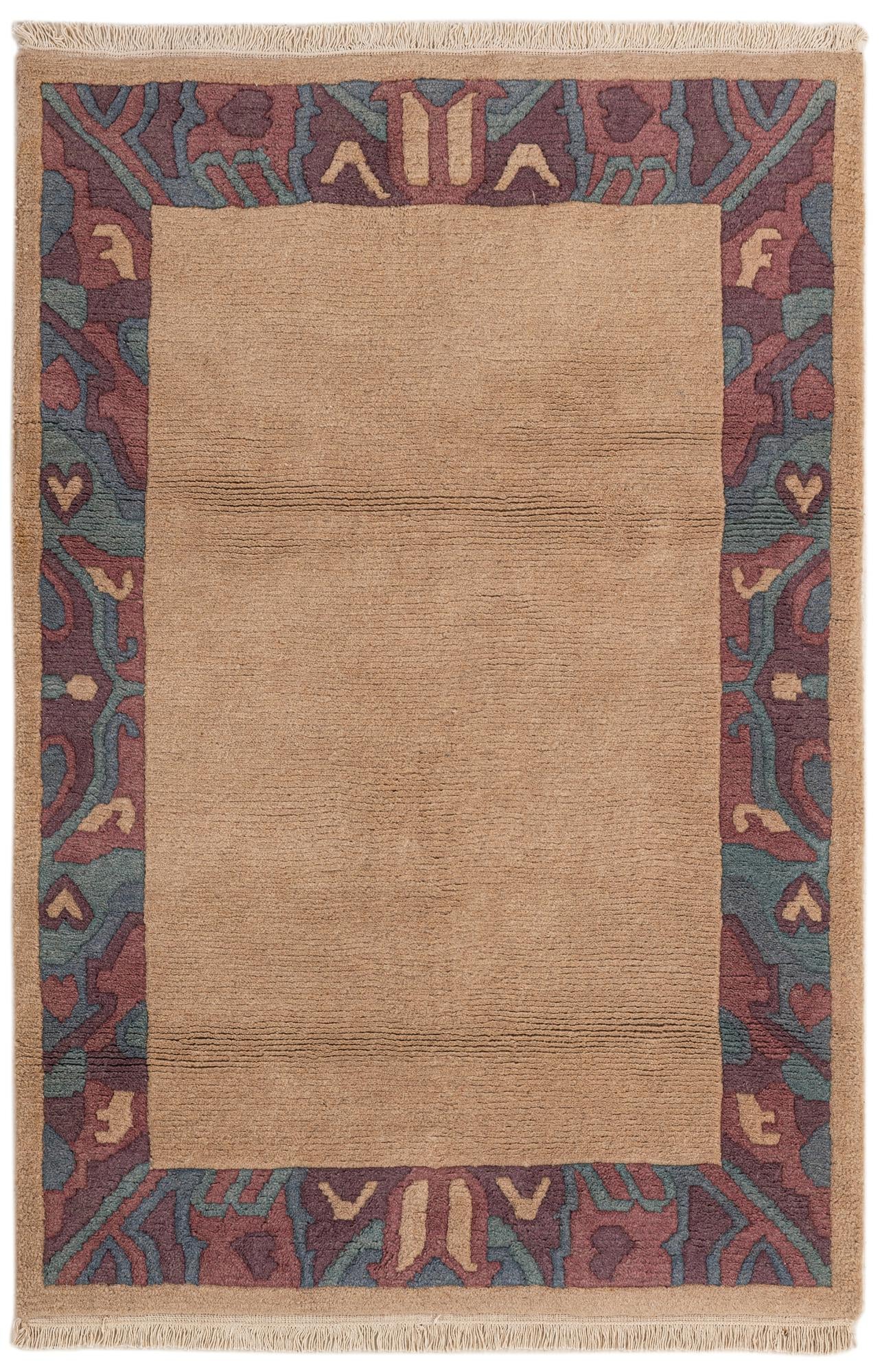 4' x 5' 9 Hand Knotted Nepal Wool Rug