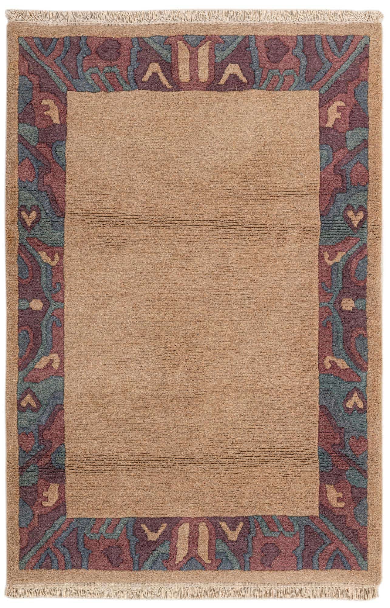 4' x 5' 9 Hand Knotted Nepal Wool Rug