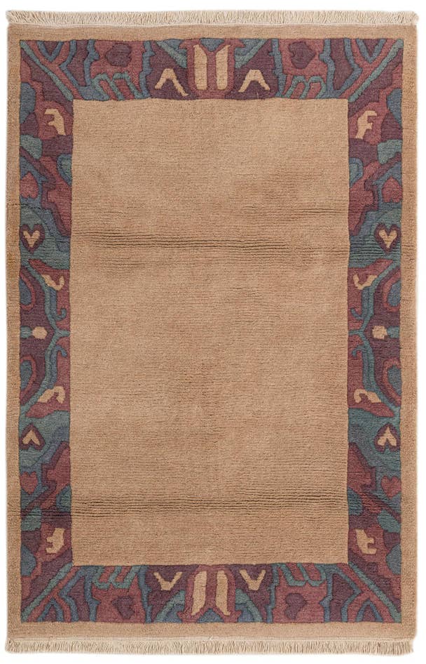 Detail image of 4' x 5' 9 Hand Knotted Nepal Wool Rug