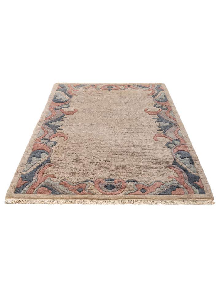 4' x 5' 10 Hand Knotted Nepal Wool Rug