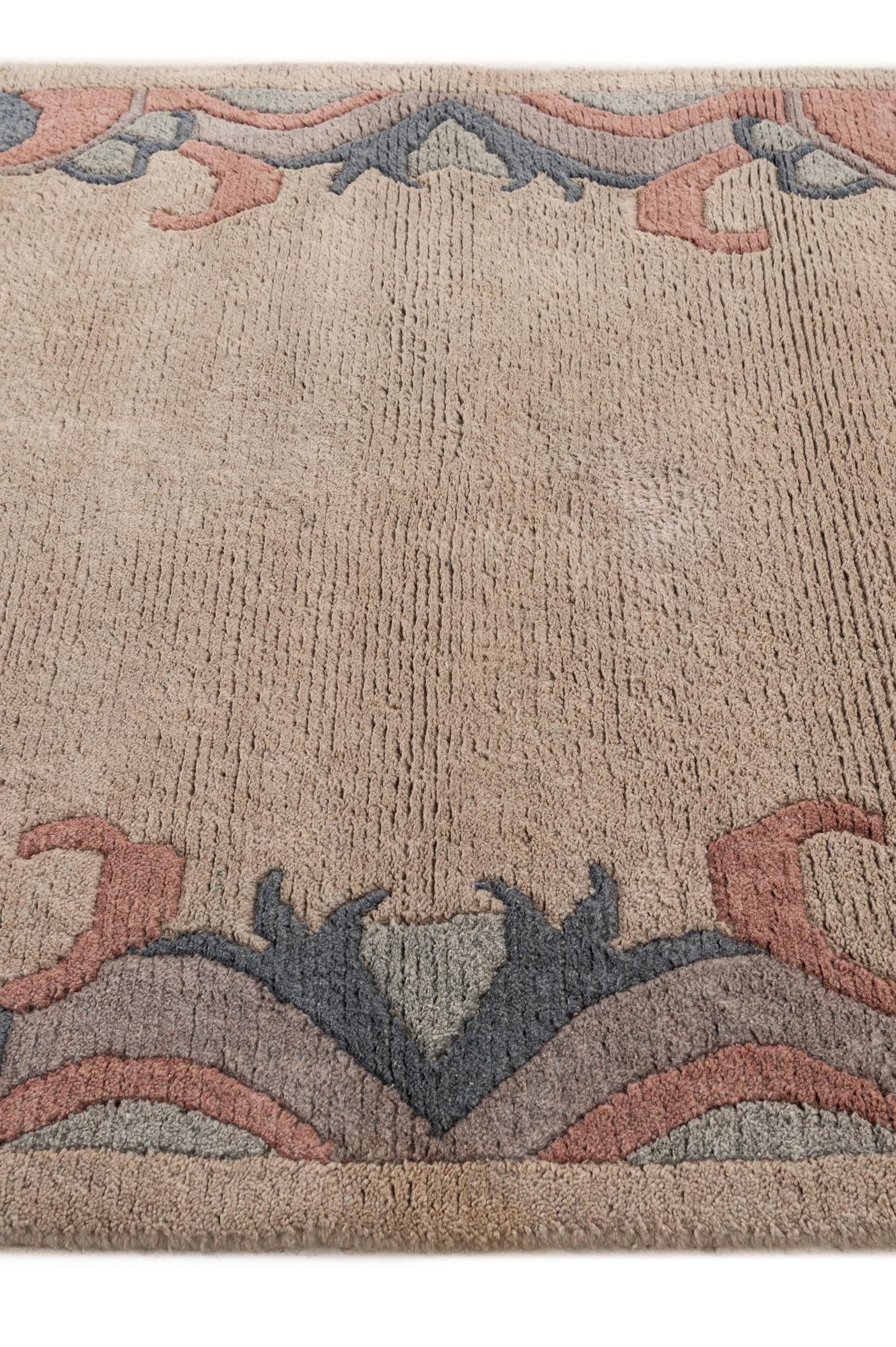 4' x 5' 10 Hand Knotted Nepal Wool Rug