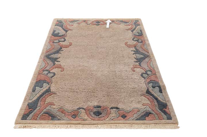 4' x 5' 10 Hand Knotted Nepal Wool Rug