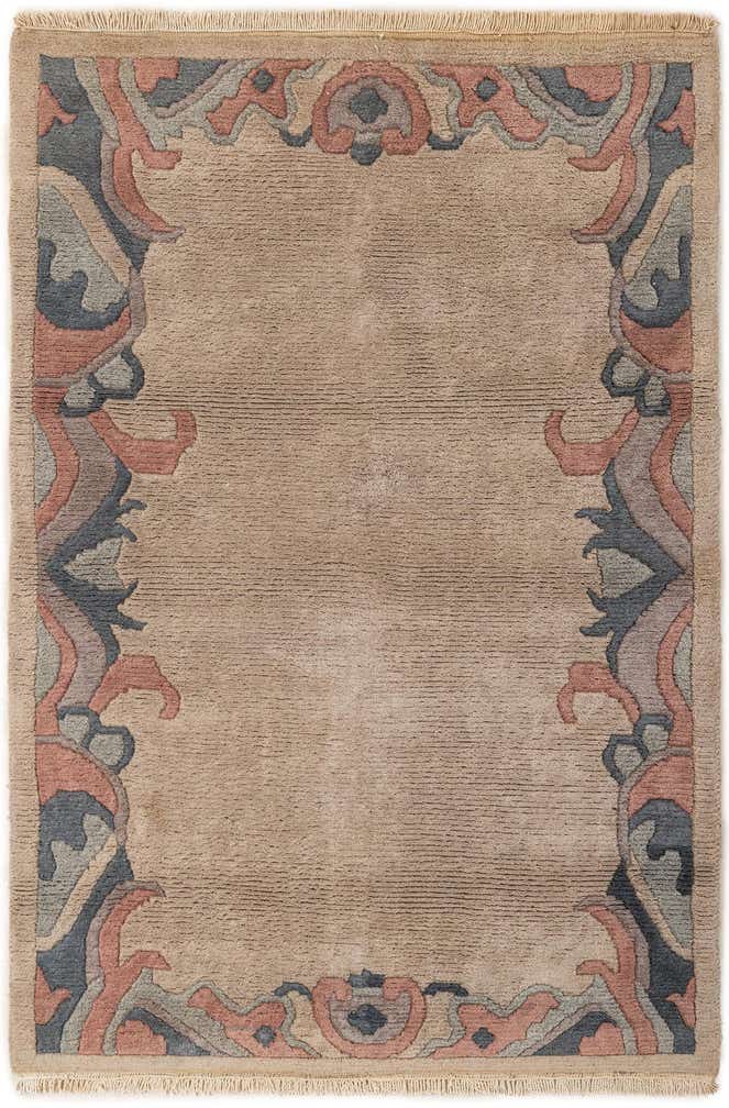 4' x 5' 10 Hand Knotted Nepal Wool Rug