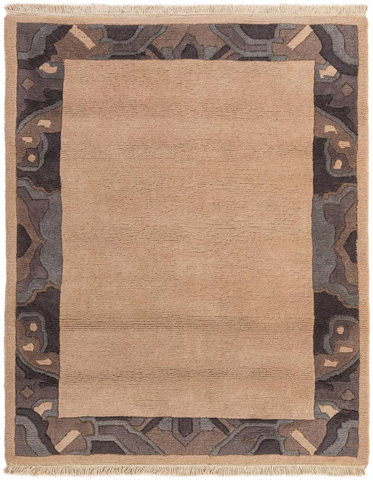 Detail image of 4' 2 x 5' 8 Hand Knotted Nepal Wool Rug