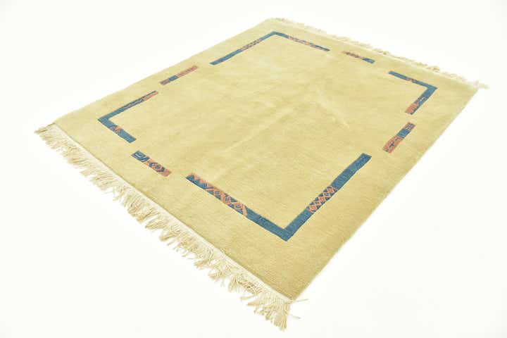 5' x 5' 9 Hand Knotted Nepal Wool Rug