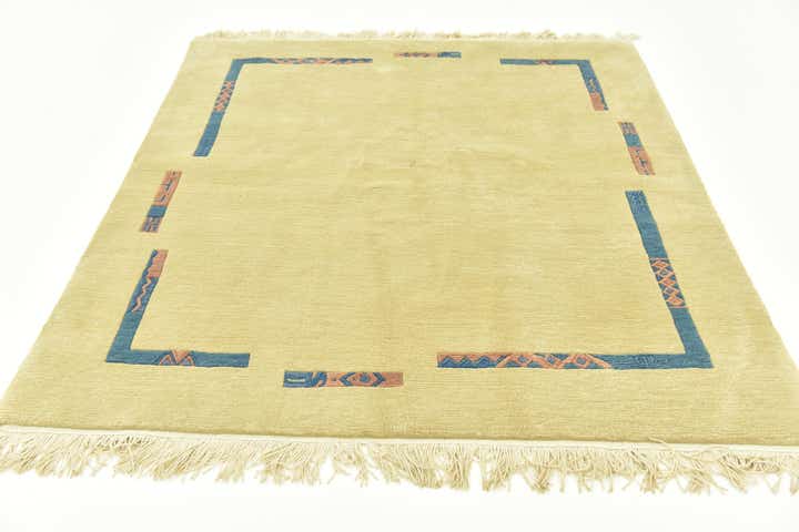 5' x 5' 9 Hand Knotted Nepal Wool Rug