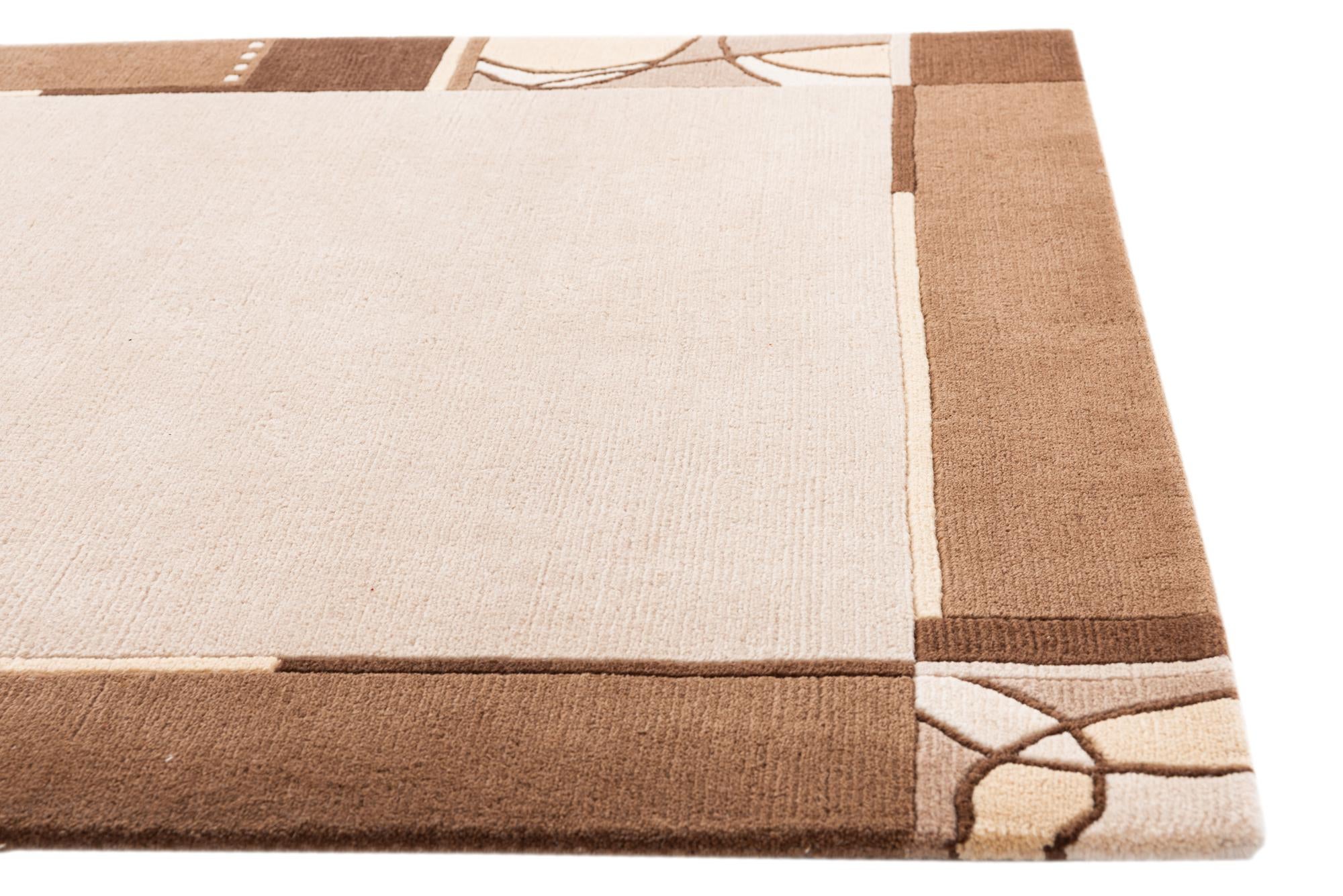 4' 1 x 5' 10 Hand Knotted Nepal Wool Rug