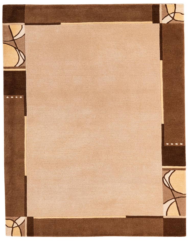Detail image of 4' 1 x 5' 10 Hand Knotted Nepal Wool Rug