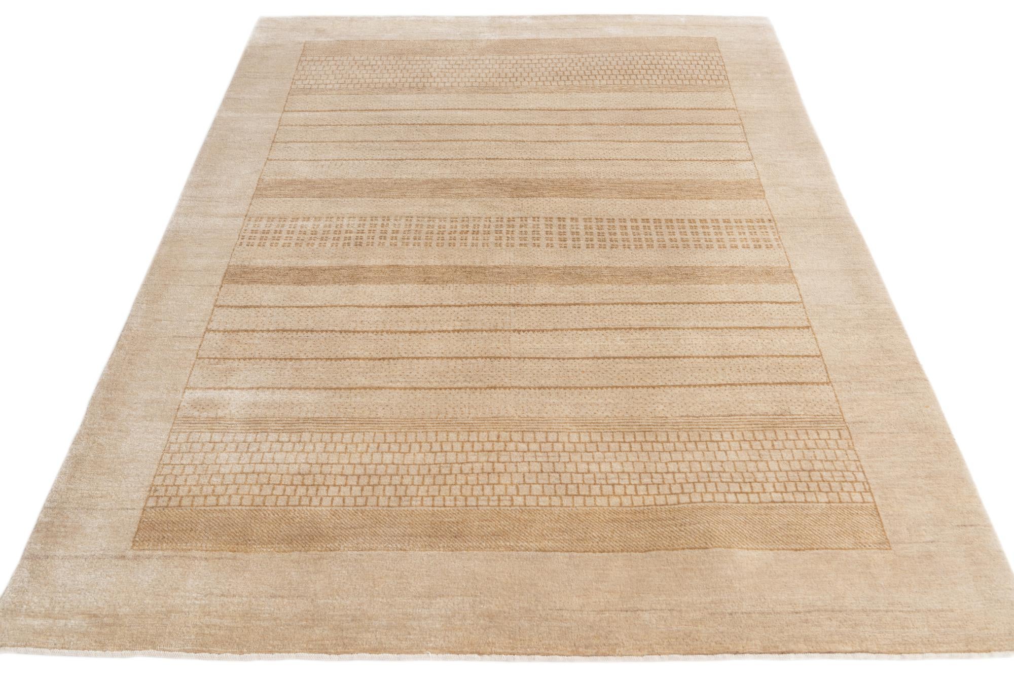 4' 7 x 6' 5 Hand Knotted Nepal Wool Rug