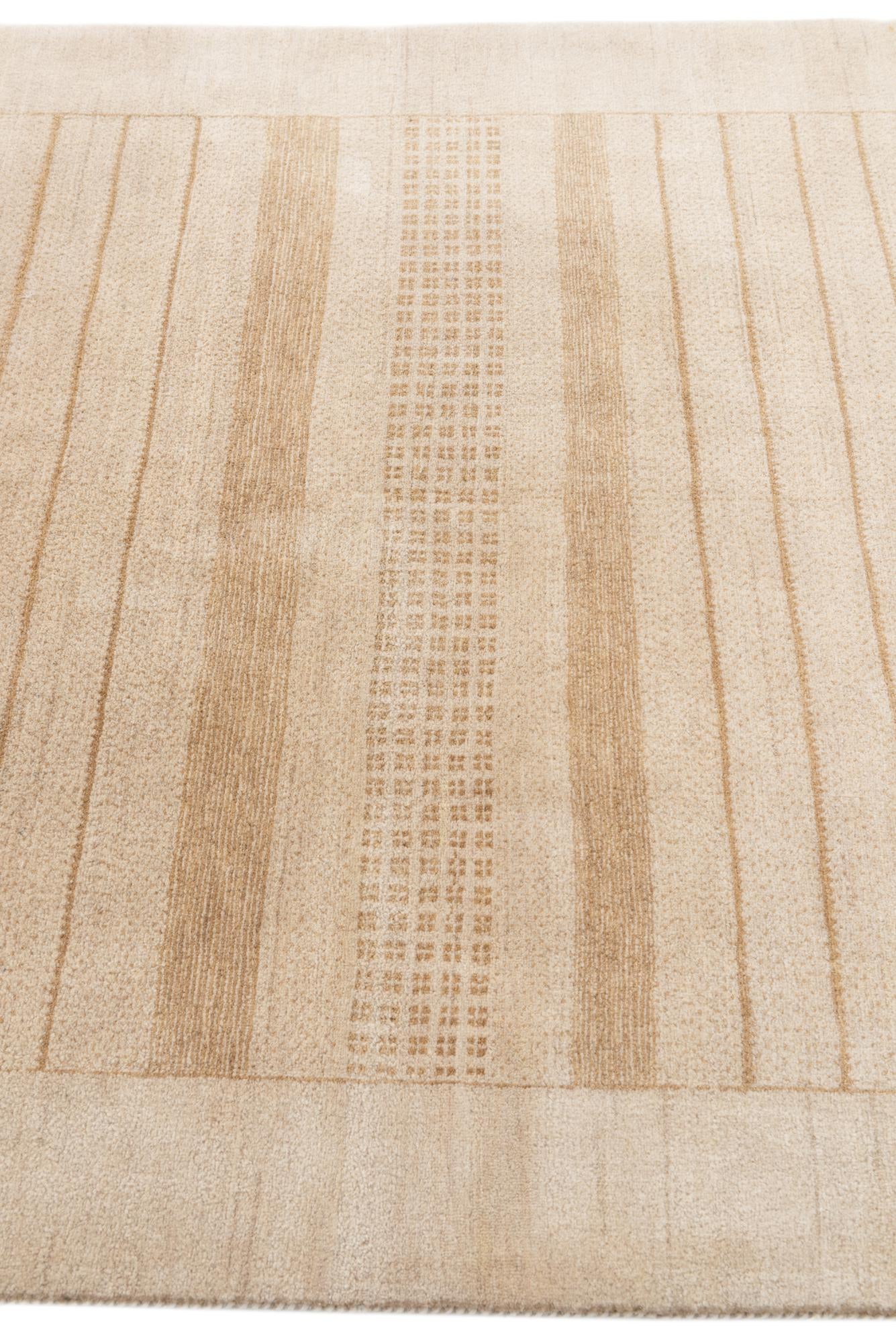 4' 7 x 6' 5 Hand Knotted Nepal Wool Rug