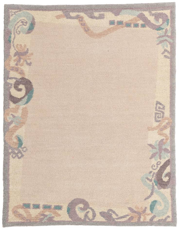 Detail image of 5' 7 x 7' 6 Hand Knotted Nepal Wool Rug
