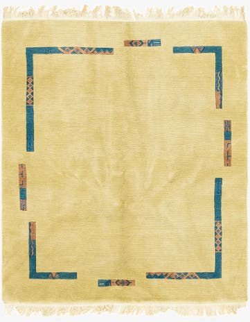 5' x 5' 9 Hand Knotted Nepal Wool Rug