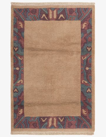 4' x 5' 9 Hand Knotted Nepal Wool Rug