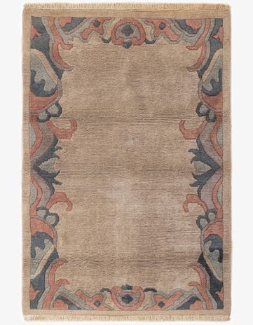 4' x 5' 10 Hand Knotted Nepal Wool Rug