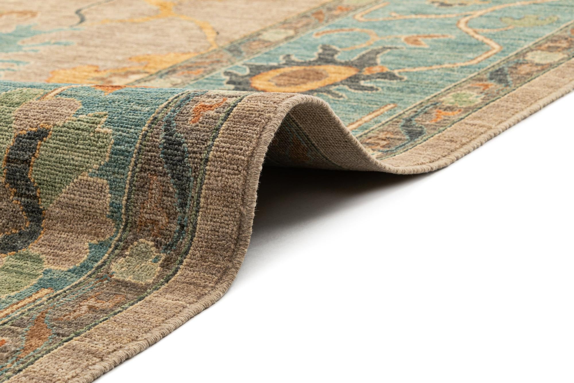 9' x 12' Hand Knotted Oushak Rug
