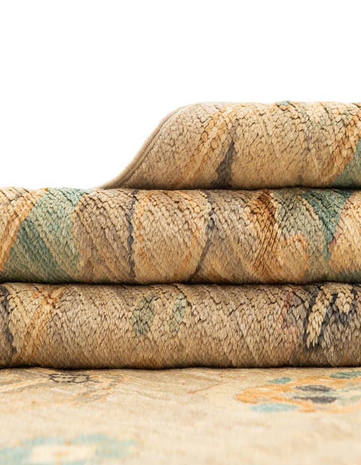 Detail image of 9' 1 x 11' 11 Hand Knotted Oushak Rug
