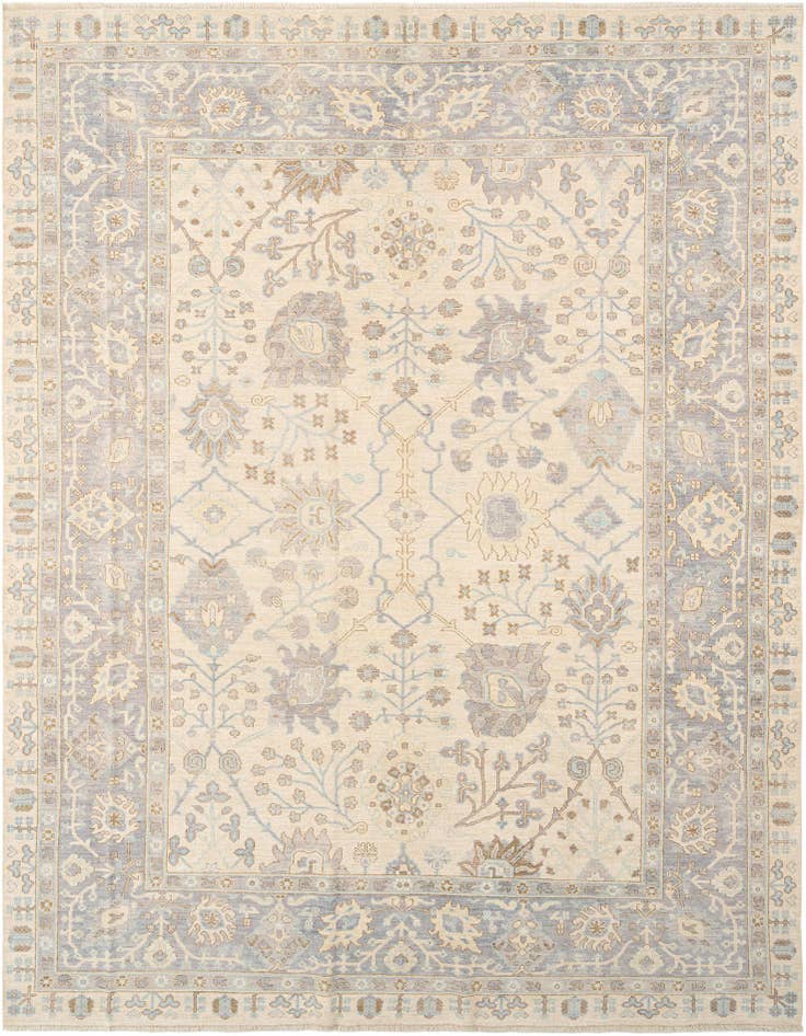 Detail image of 9' 1 x 12' 1 Hand Knotted Oushak Rug