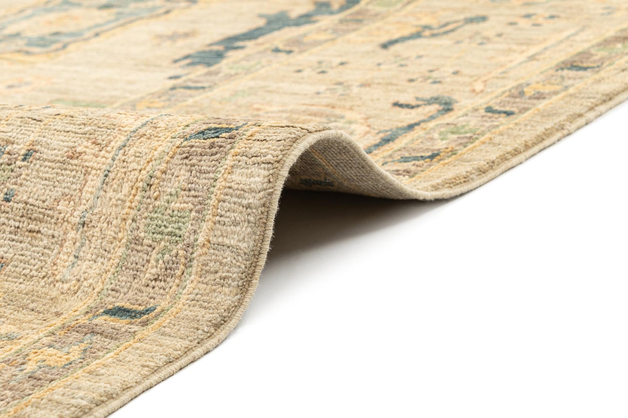 8' x 10' 7 Hand Knotted Oushak Rug