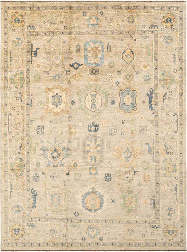 8' x 10' 7 Hand Knotted Oushak Rug