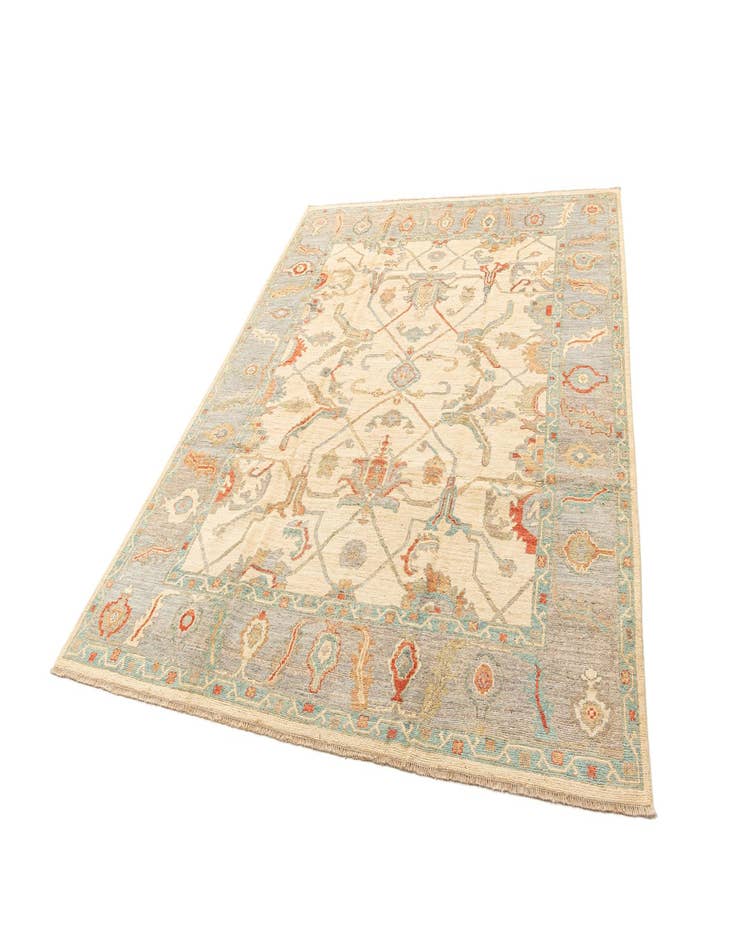 Detail image of 7' 10 x 9' 10 Hand Knotted Oushak Rug