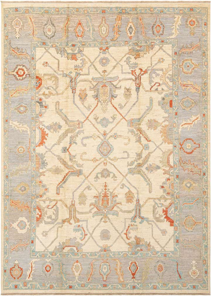 7' 10 x 9' 10 Hand Knotted Oushak Rug