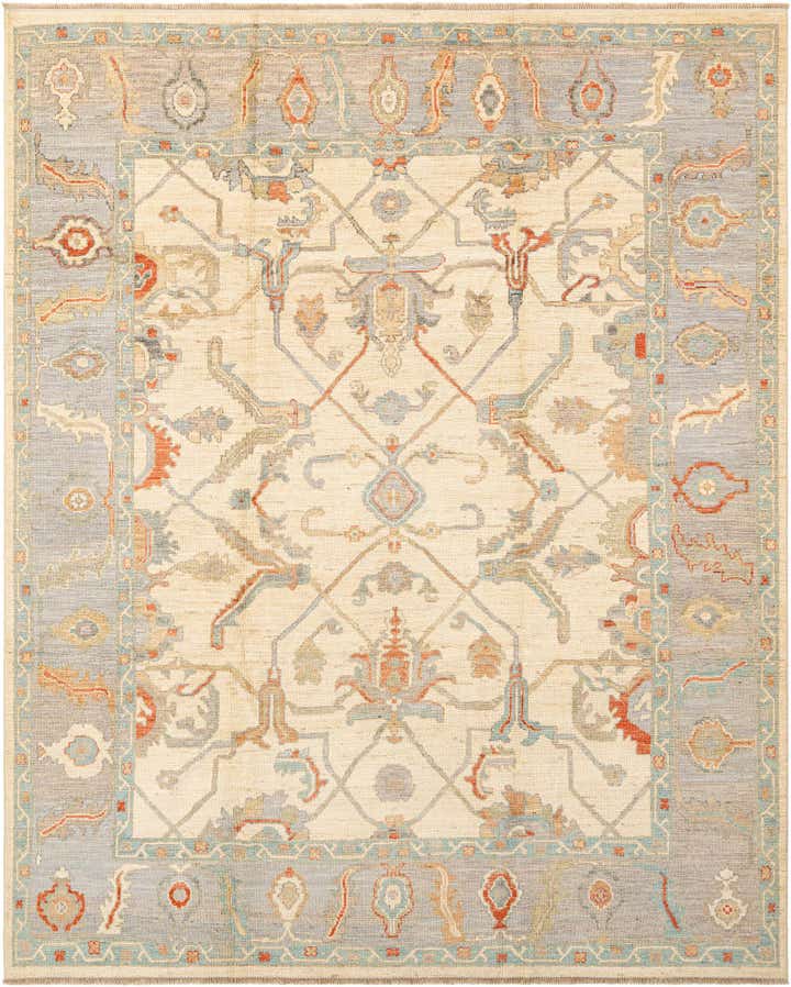 7' 10 x 9' 10 Hand Knotted Oushak Rug