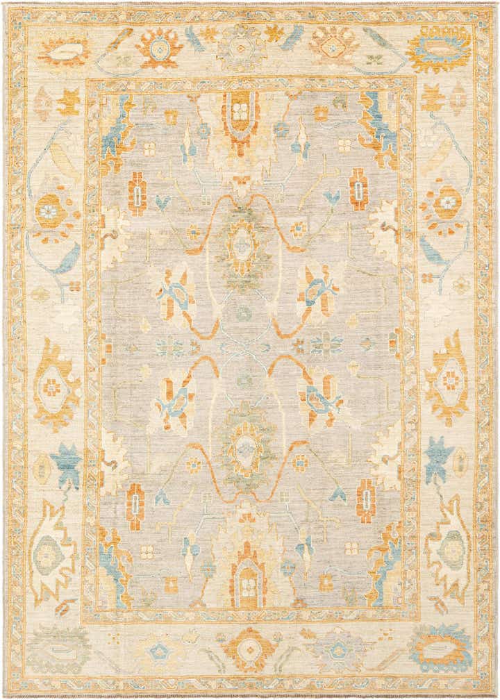 6' 8 x 9' 9 Hand Knotted Oushak Rug