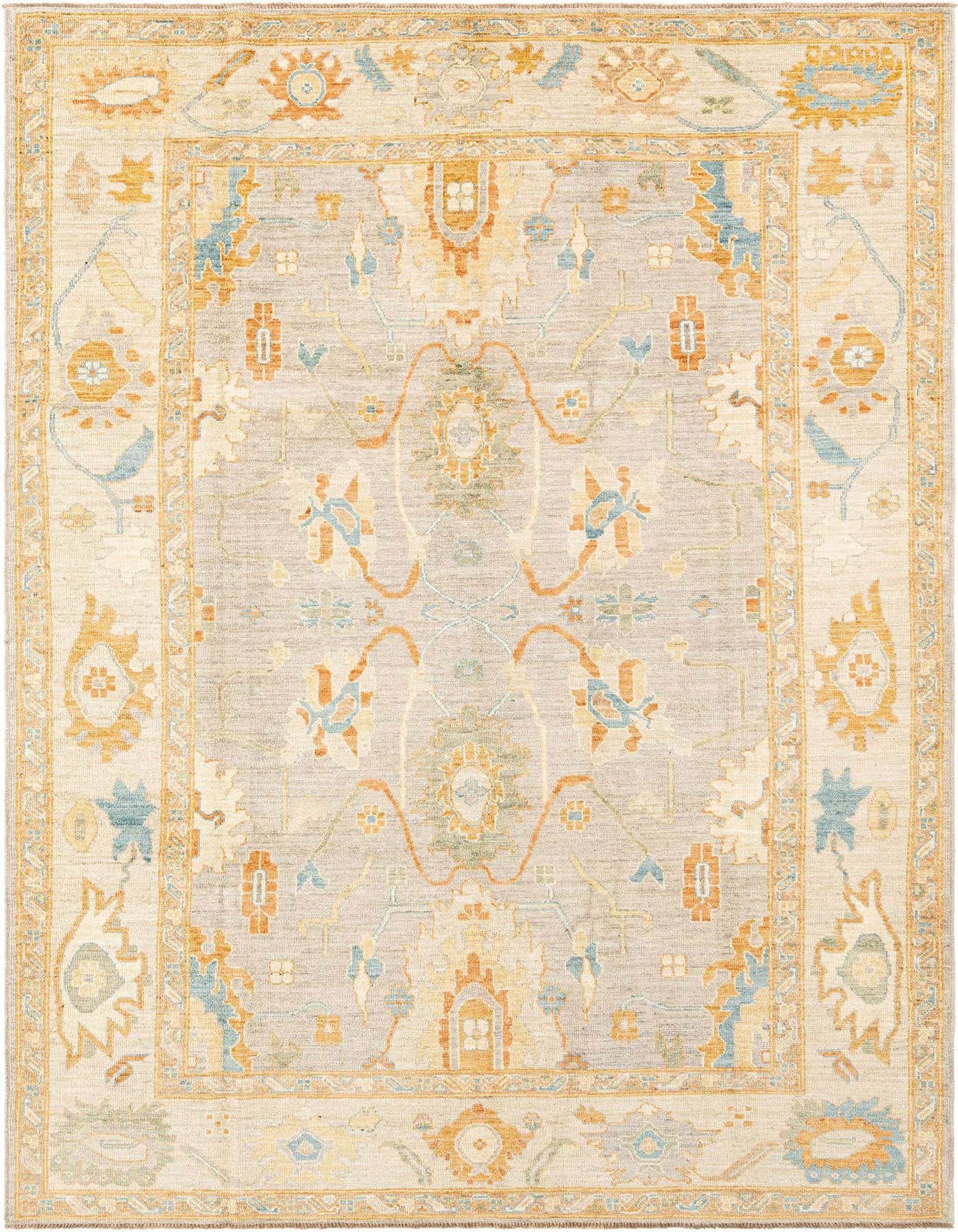 6' 8 x 9' 9 Hand Knotted Oushak Rug