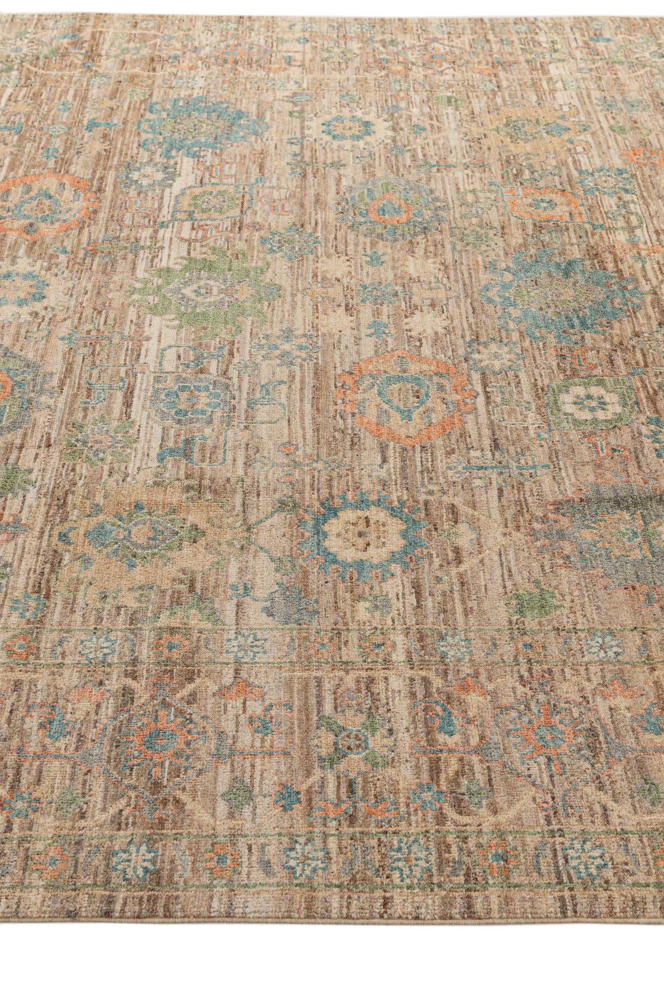8' 2 x 9' 7 Hand Knotted Oushak Wool Rug