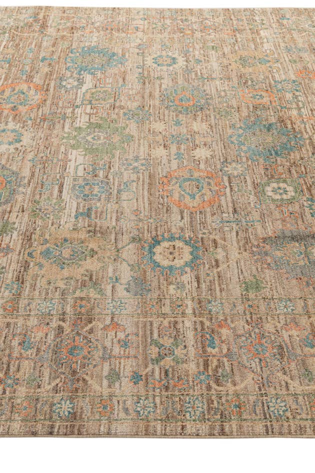 Detail image of 8' 2 x 9' 7 Hand Knotted Oushak Wool Rug