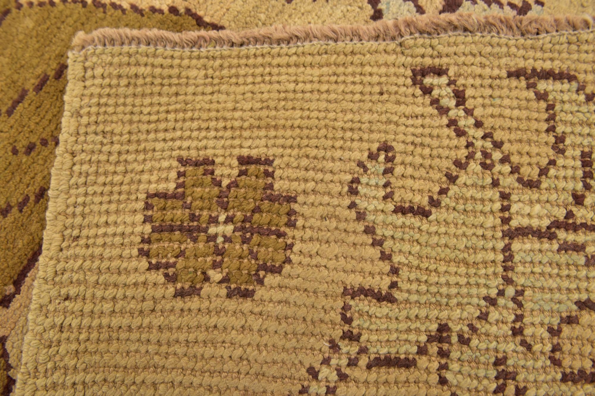 4' 5 x 6' 6 Hand Knotted Oushak Wool Rug