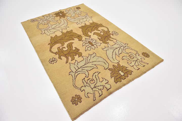 4' 5 x 6' 6 Hand Knotted Oushak Wool Rug